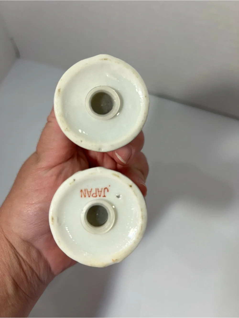 Vintage Porcelain Mother Poem/Tribute Salt & Pepper Shaker